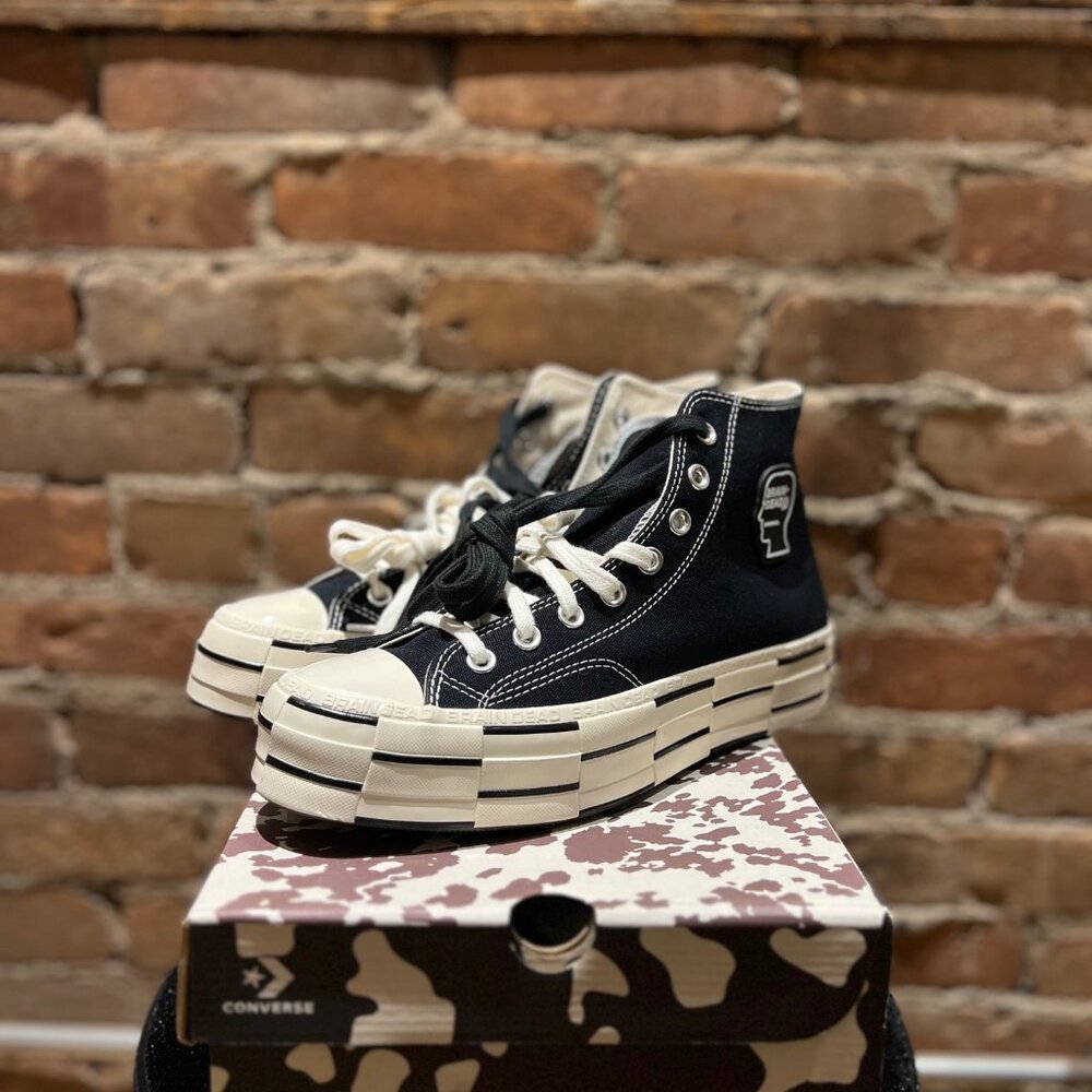 Brain Dead x Converse Chuck 70 "Overdyed Patchwork" – Black/Egret – US Men's 8